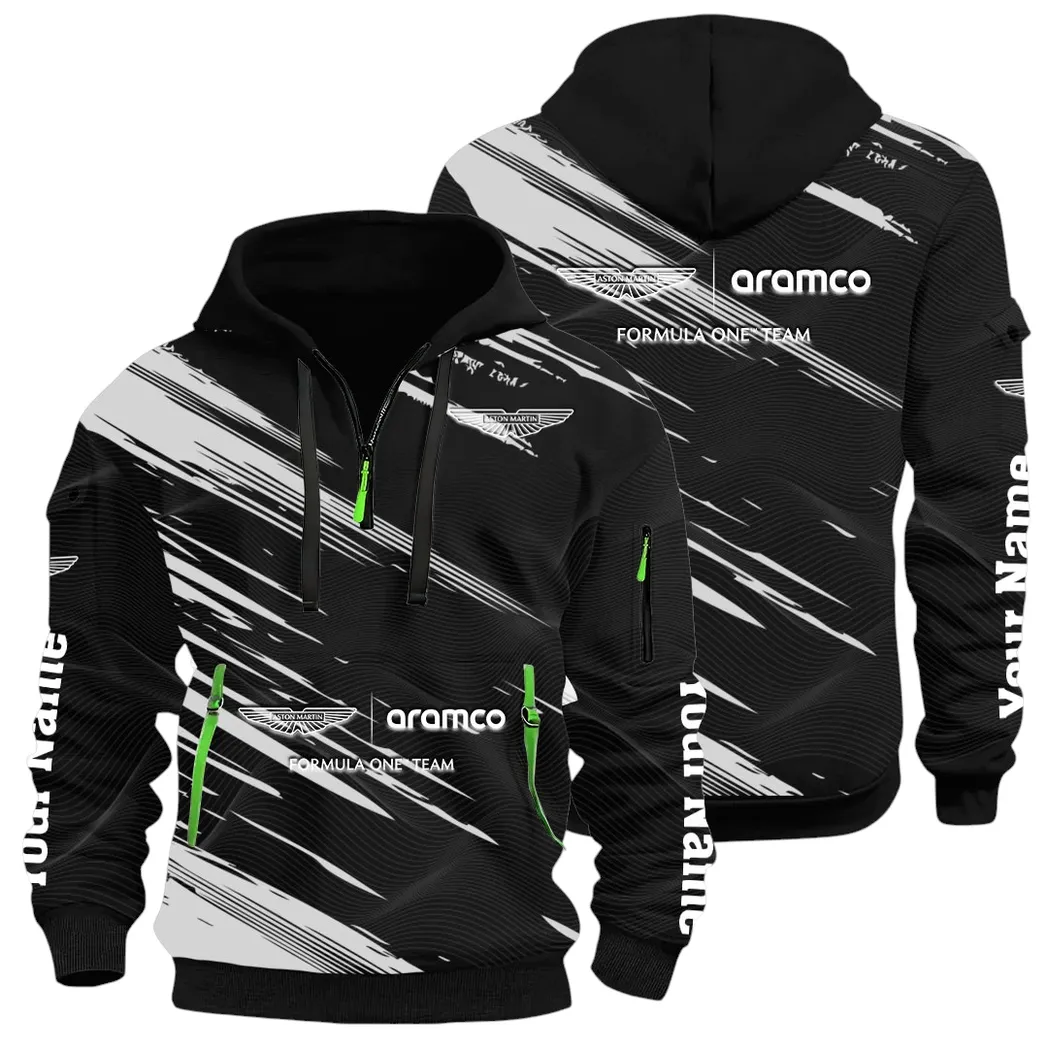 Elegant Grand Tourer Hoodie Half Zip 3D, Casual Fit for Everyday Wear Hoodie CAR514 - Black