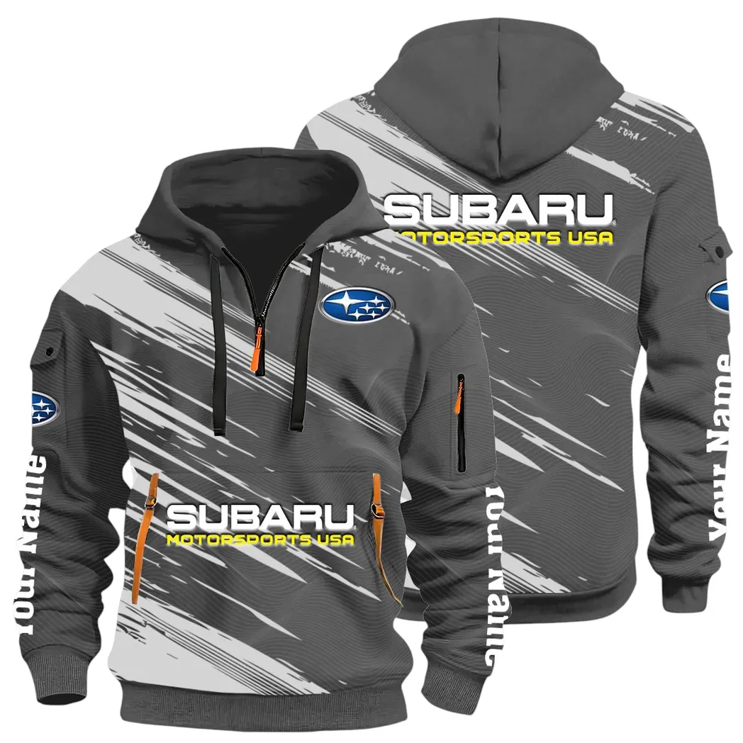 All-Wheel Drive Car Hoodie Half Zip 3D, Sporty Everyday Wear Hoodie CAR514 - Dark Gray
