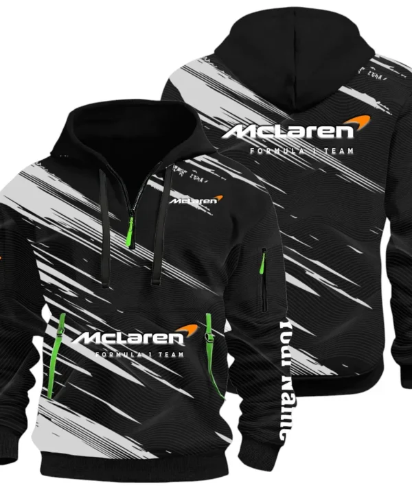 Track Monster Hoodie Half Zip 3D, Urban Casual Comfort Hoodie CAR514 - Black
