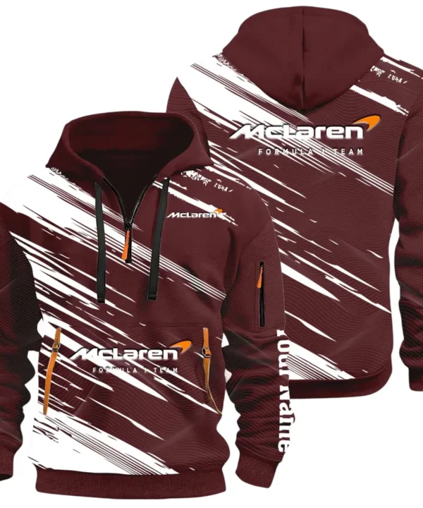 Track Monster Hoodie Half Zip 3D, Urban Casual Comfort Hoodie CAR514 - Dark Red