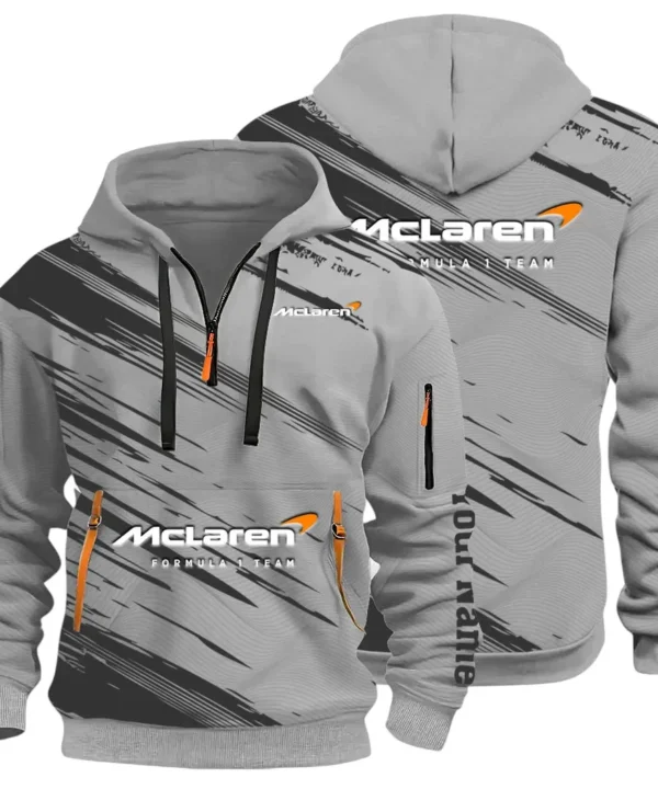 Track Monster Hoodie Half Zip 3D, Urban Casual Comfort Hoodie CAR514 - Gray