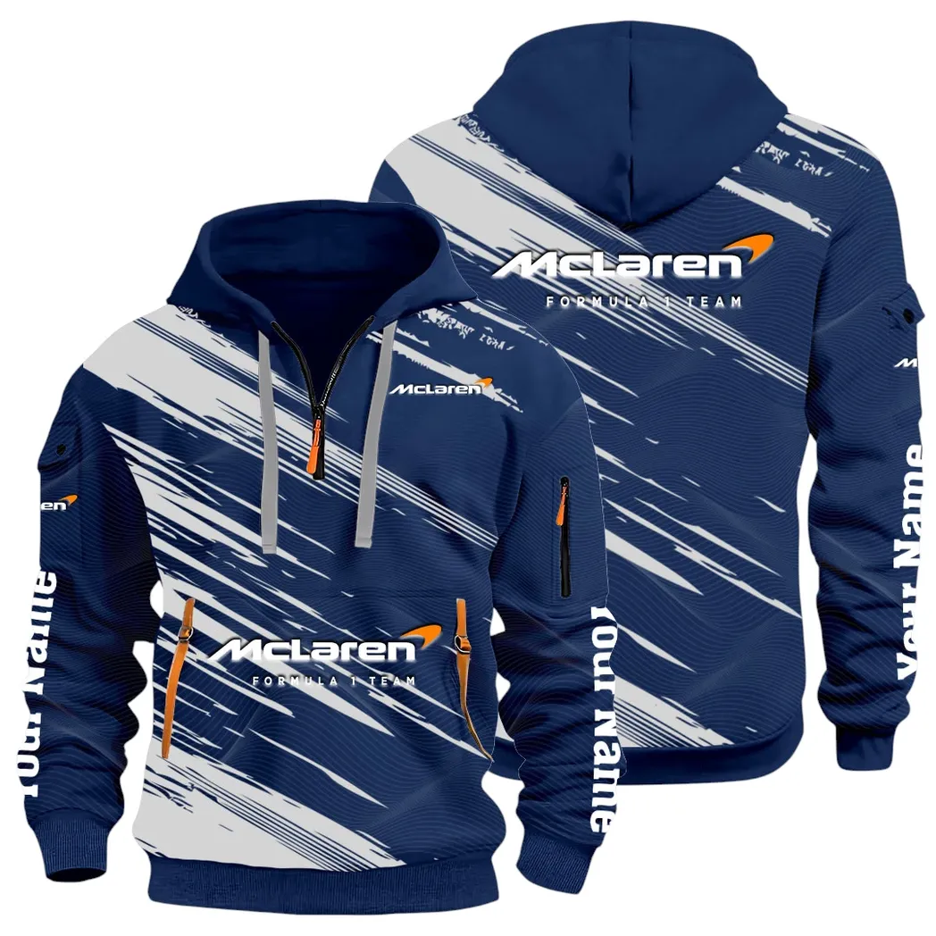 Track Monster Hoodie Half Zip 3D, Urban Casual Comfort Hoodie CAR514 - Navy