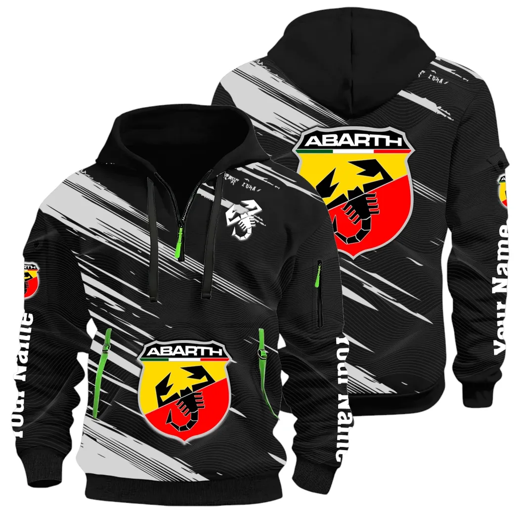 Compact Sports Car Hoodie Half Zip 3D, Casual Fit for Everyday Wear Hoodie CAR514 - Black