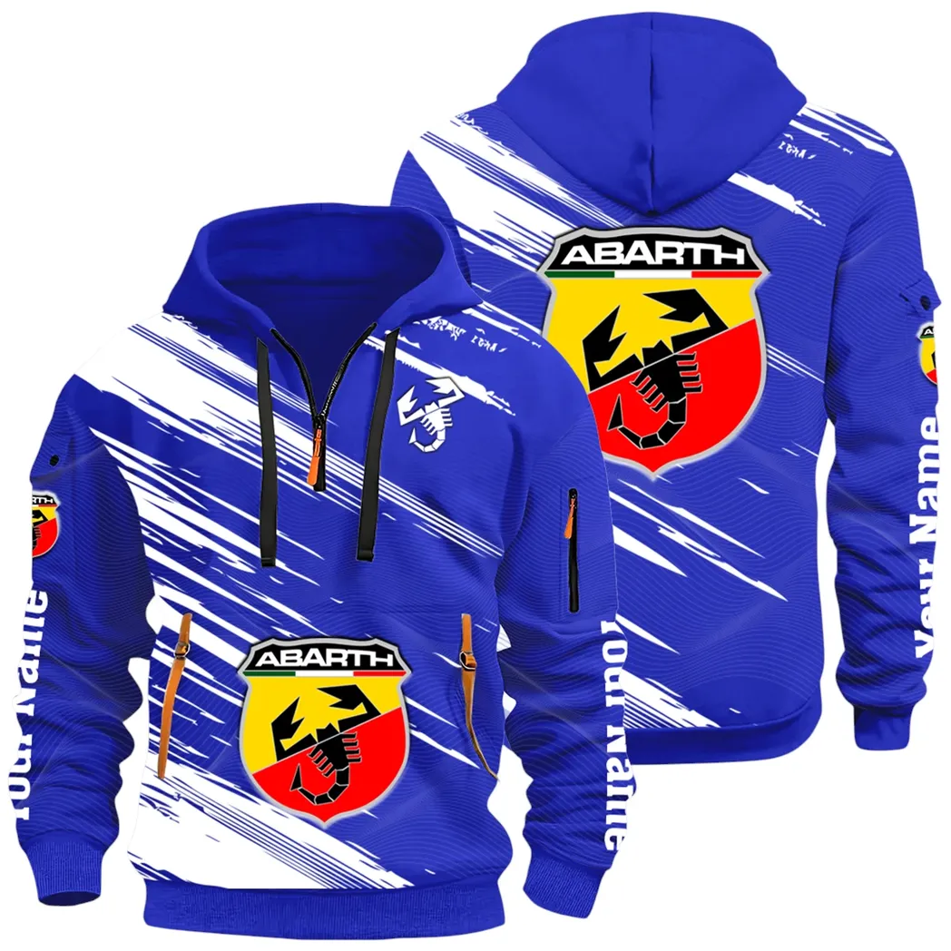 Compact Sports Car Hoodie Half Zip 3D, Casual Fit for Everyday Wear Hoodie CAR514 - Blue