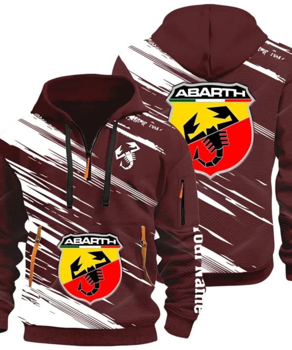 Compact Sports Car Hoodie Half Zip 3D, Casual Fit for Everyday Wear Hoodie CAR514 - Dark Red