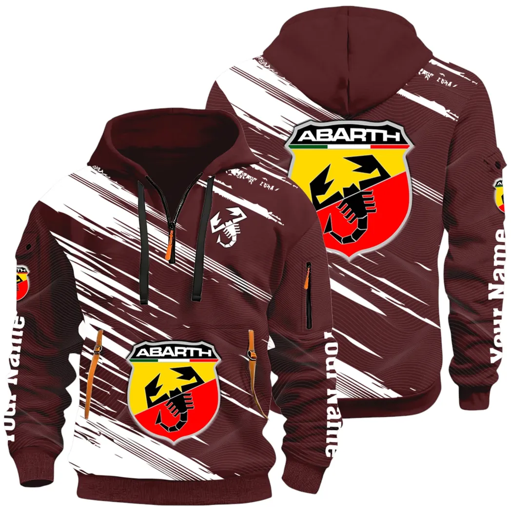 Compact Sports Car Hoodie Half Zip 3D, Casual Fit for Everyday Wear Hoodie CAR514 - Dark Red