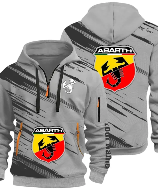 Compact Sports Car Hoodie Half Zip 3D, Casual Fit for Everyday Wear Hoodie CAR514 - Gray