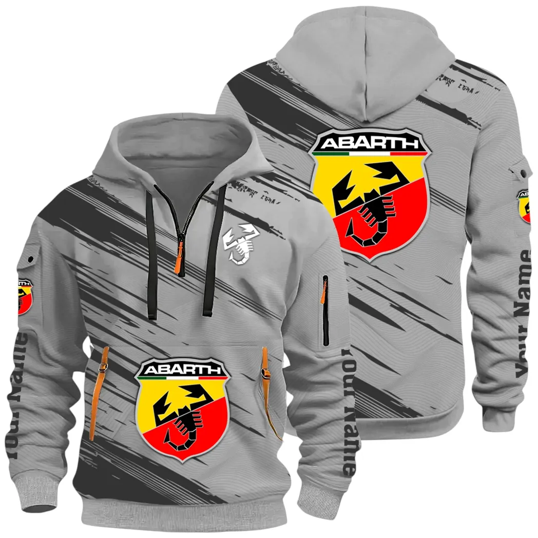 Compact Sports Car Hoodie Half Zip 3D, Casual Fit for Everyday Wear Hoodie CAR514 - Gray