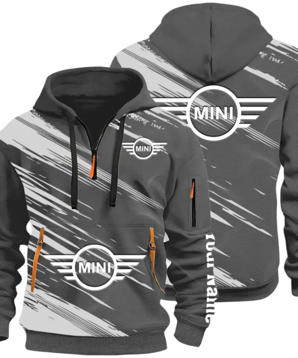 Car Zippy Compact Hoodie Half Zip 3D, Comfortable Daily Hoodie CAR514 - Dark Gray