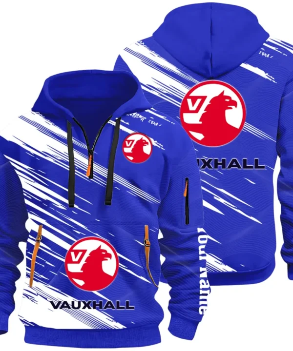Everyday Auto Hoodie Half Zip 3D, Sporty & Casual Everyday Wear Hoodie CAR514 - Blue