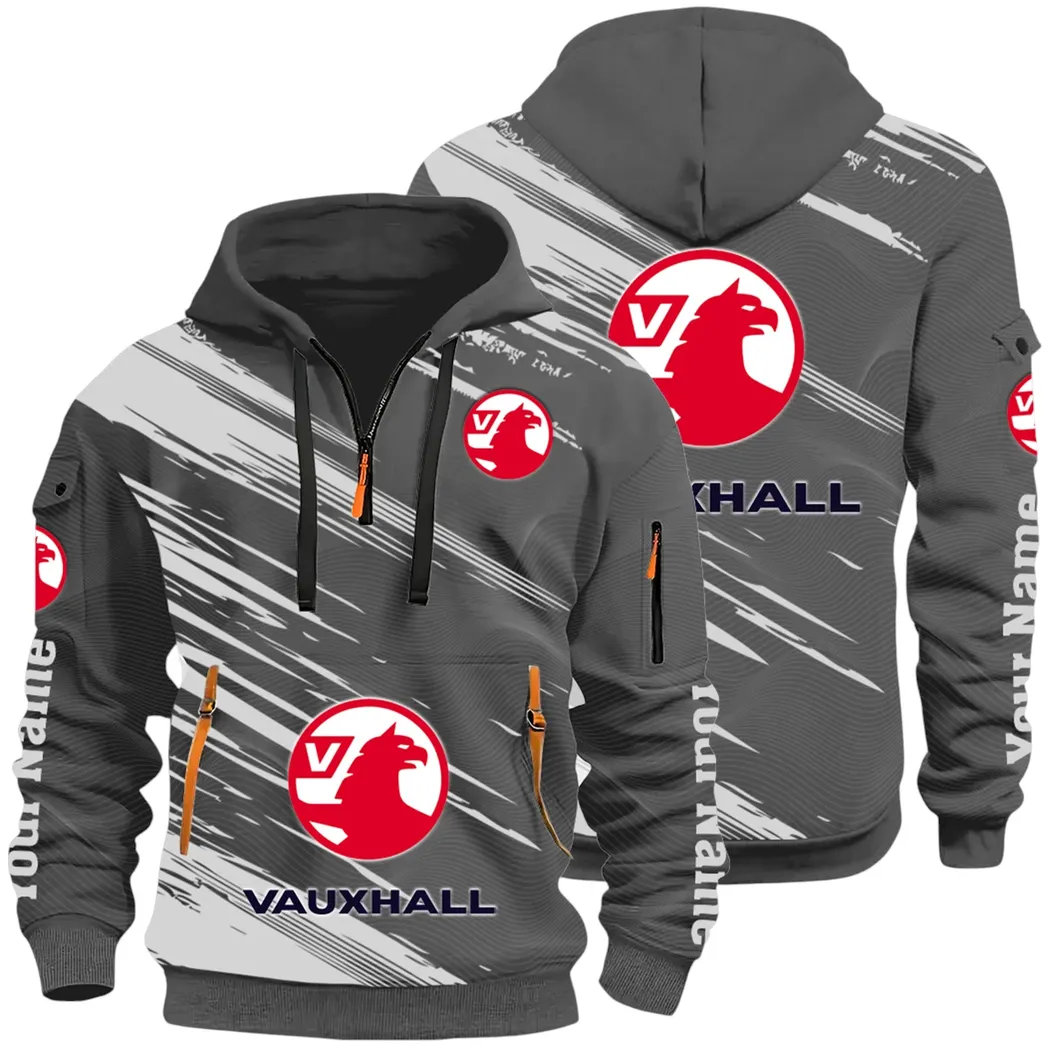 Everyday Auto Hoodie Half Zip 3D, Sporty & Casual Everyday Wear Hoodie CAR514 - Dark Gray