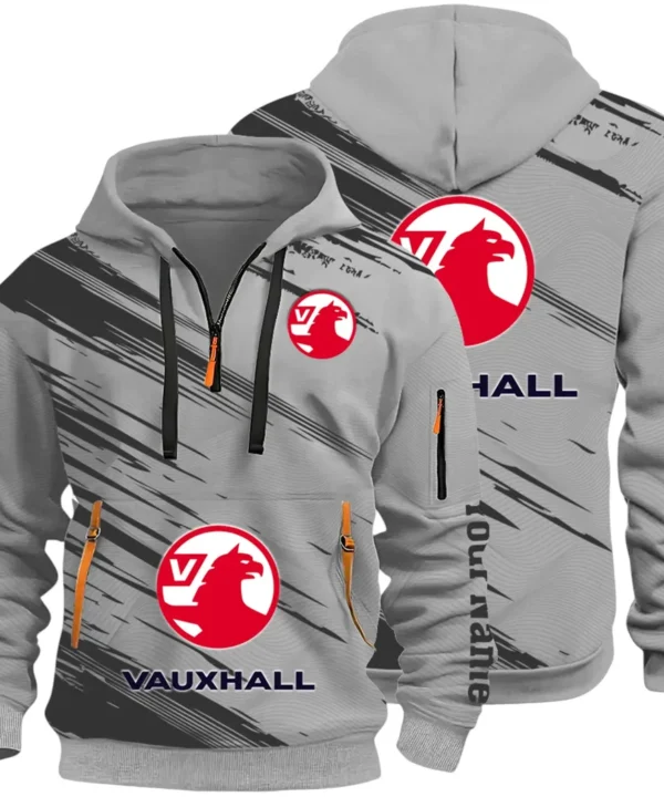 Everyday Auto Hoodie Half Zip 3D, Sporty & Casual Everyday Wear Hoodie CAR514 - Gray