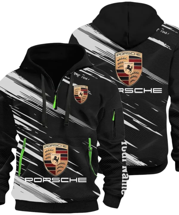 High-Speed Roadster Hoodie Half Zip 3D, Comfortable Everyday Hoodie CAR514 - Black