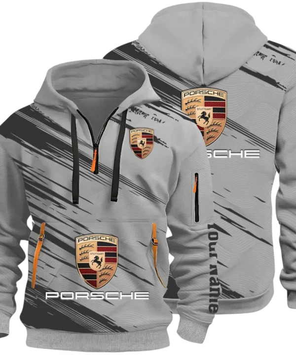High-Speed Roadster Hoodie Half Zip 3D, Comfortable Everyday Hoodie CAR514 - Gray