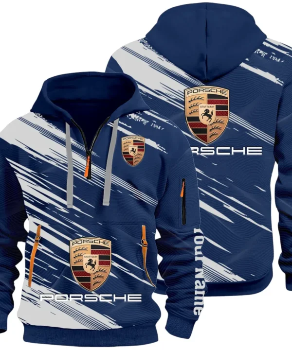 High-Speed Roadster Hoodie Half Zip 3D, Comfortable Everyday Hoodie CAR514 - Navy