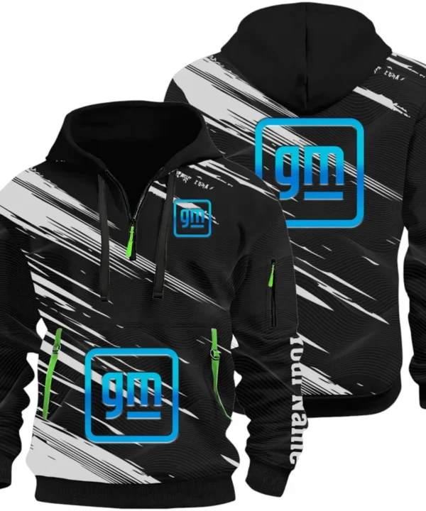 Car Manufacturer Hoodie Half Zip 3D, Streetwear Casual Look Outfit CAR514 - Black