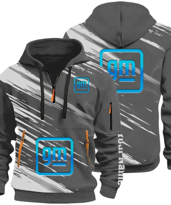 Car Manufacturer Hoodie Half Zip 3D, Streetwear Casual Look Outfit CAR514 - Dark Gray