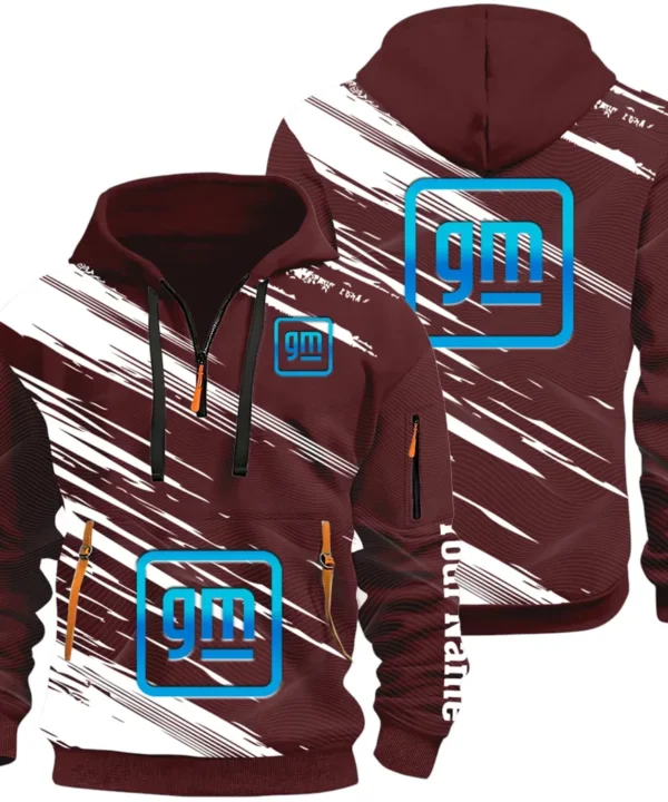 Car Manufacturer Hoodie Half Zip 3D, Streetwear Casual Look Outfit CAR514 - Dark Red