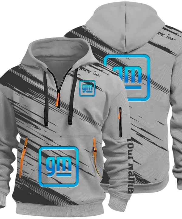 Car Manufacturer Hoodie Half Zip 3D, Streetwear Casual Look Outfit CAR514 - Gray