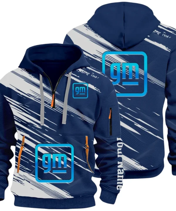 Car Manufacturer Hoodie Half Zip 3D, Streetwear Casual Look Outfit CAR514 - Navy