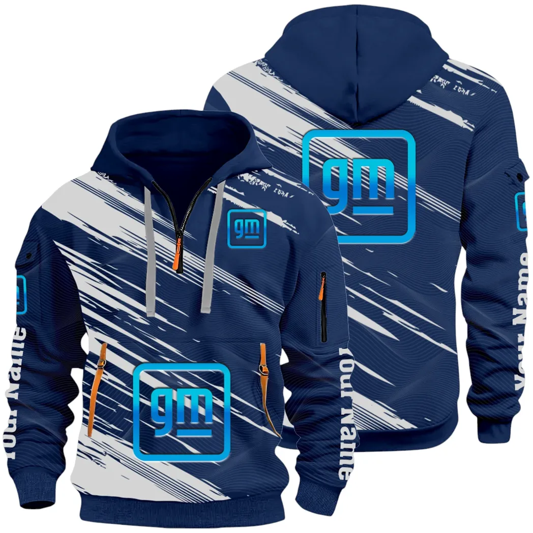 Car Manufacturer Hoodie Half Zip 3D, Streetwear Casual Look Outfit CAR514 - Navy