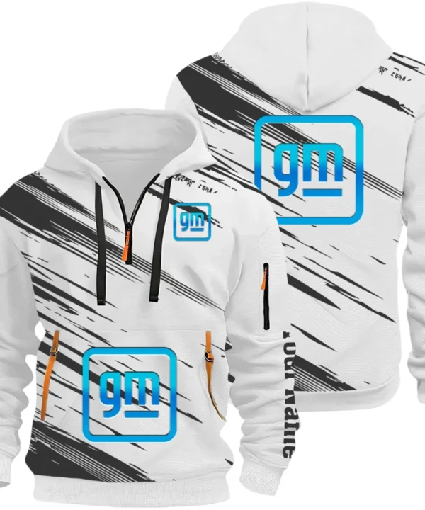Car Manufacturer Hoodie Half Zip 3D, Streetwear Casual Look Outfit CAR514 - White