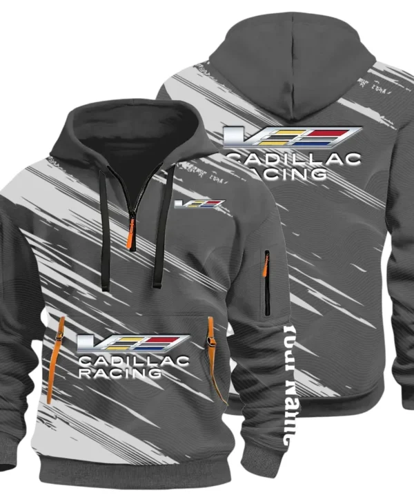 Refined Classic Ride Hoodie Half Zip 3D, Streetwear Casual Look Outfit CAR514 - Dark Gray