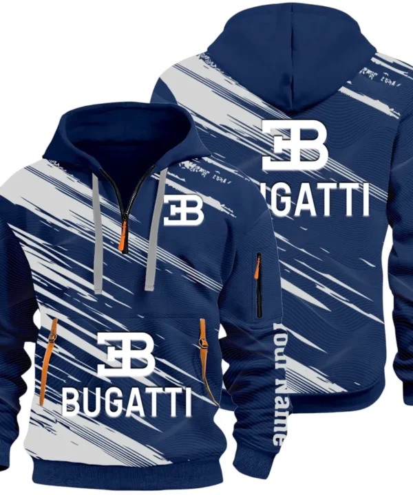 Prestige Coupe Hoodie Half Zip 3D, Urban Style & Relaxed Fit Hoodie CAR514 - Navy