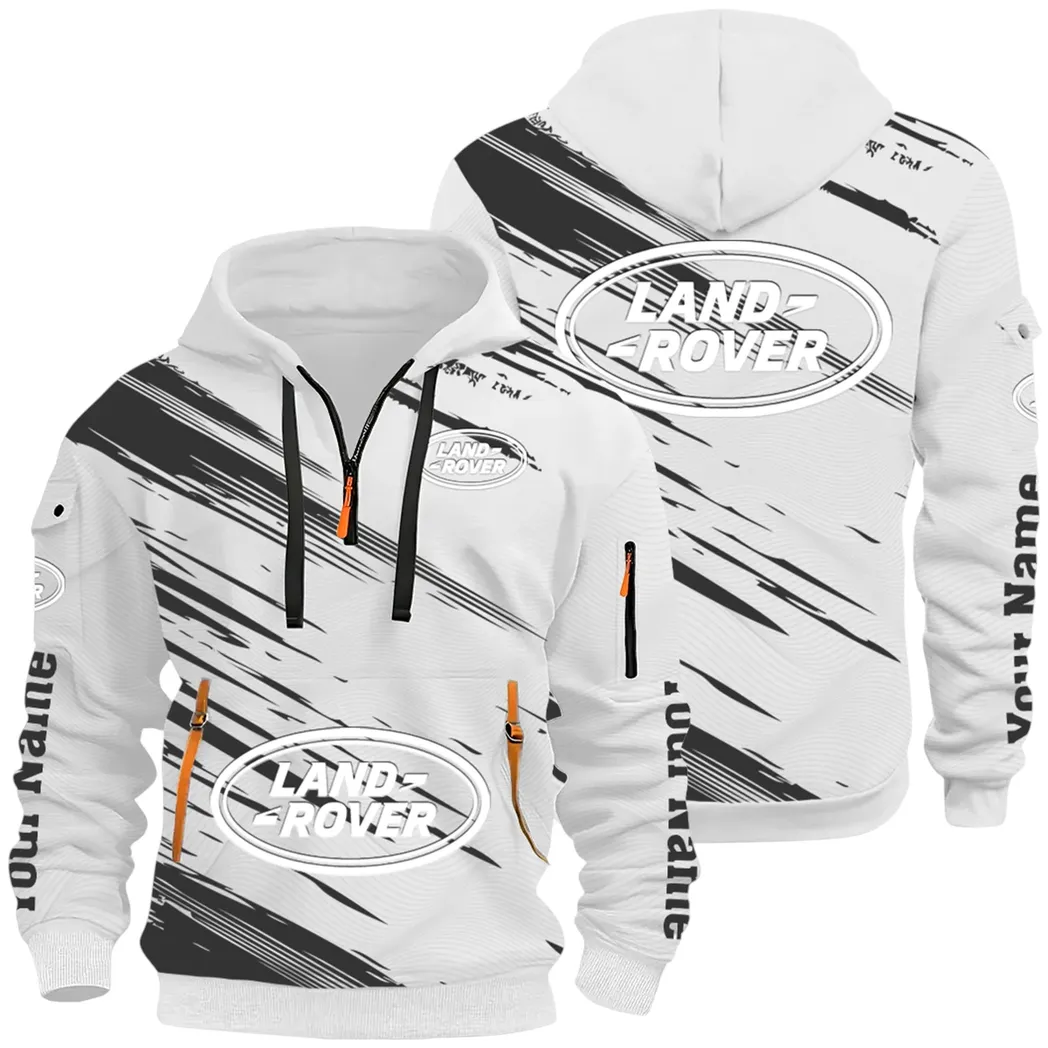 Utility Auto Maker Hoodie Half Zip 3D, Comfortable Daily Hoodie CAR514 - White