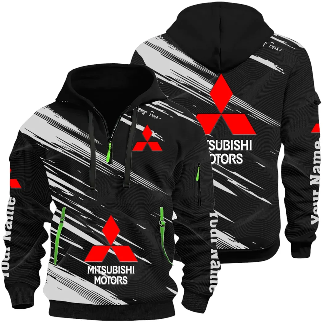 Off-Road SUV Hoodie Half Zip 3D, Adventure-Ready Comfortable Hoodie CAR514 - Black