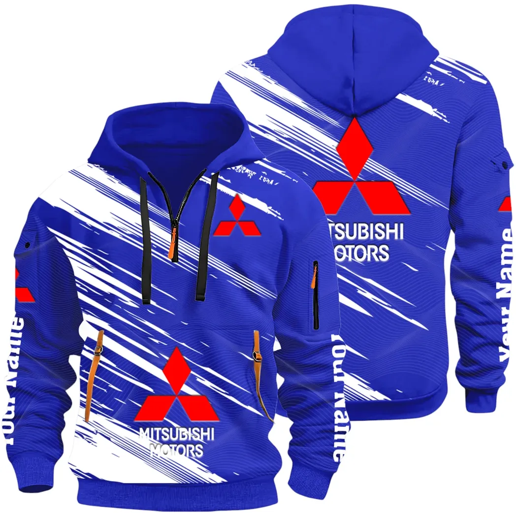 Off-Road SUV Hoodie Half Zip 3D, Adventure-Ready Comfortable Hoodie CAR514 - Blue