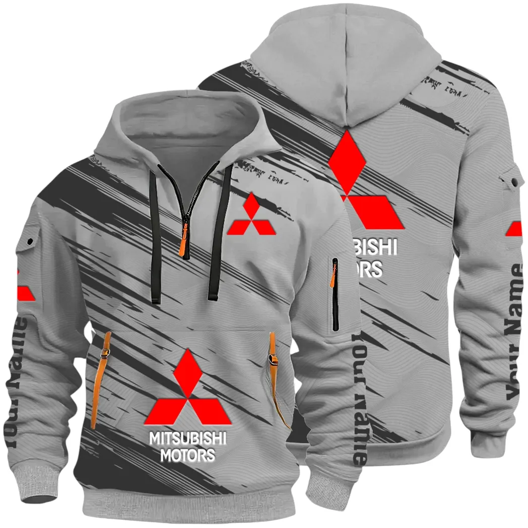 Off-Road SUV Hoodie Half Zip 3D, Adventure-Ready Comfortable Hoodie CAR514 - Gray