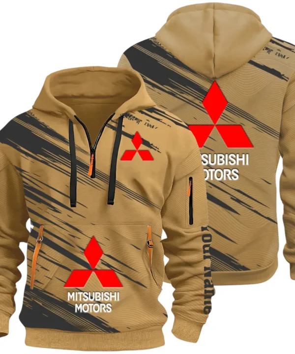Off-Road SUV Hoodie Half Zip 3D, Adventure-Ready Comfortable Hoodie CAR514 - Khaki