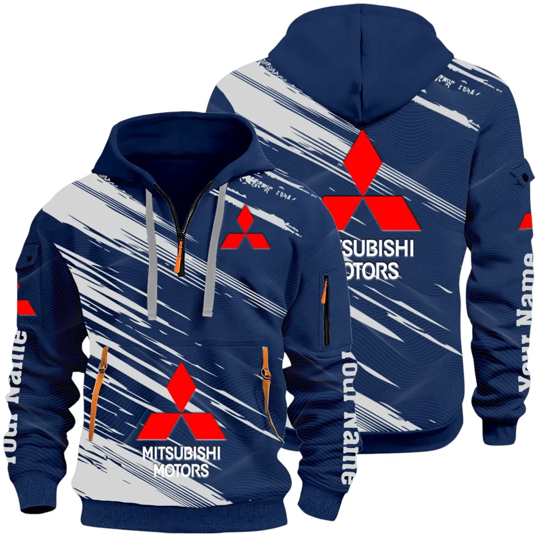 Off-Road SUV Hoodie Half Zip 3D, Adventure-Ready Comfortable Hoodie CAR514 - Navy