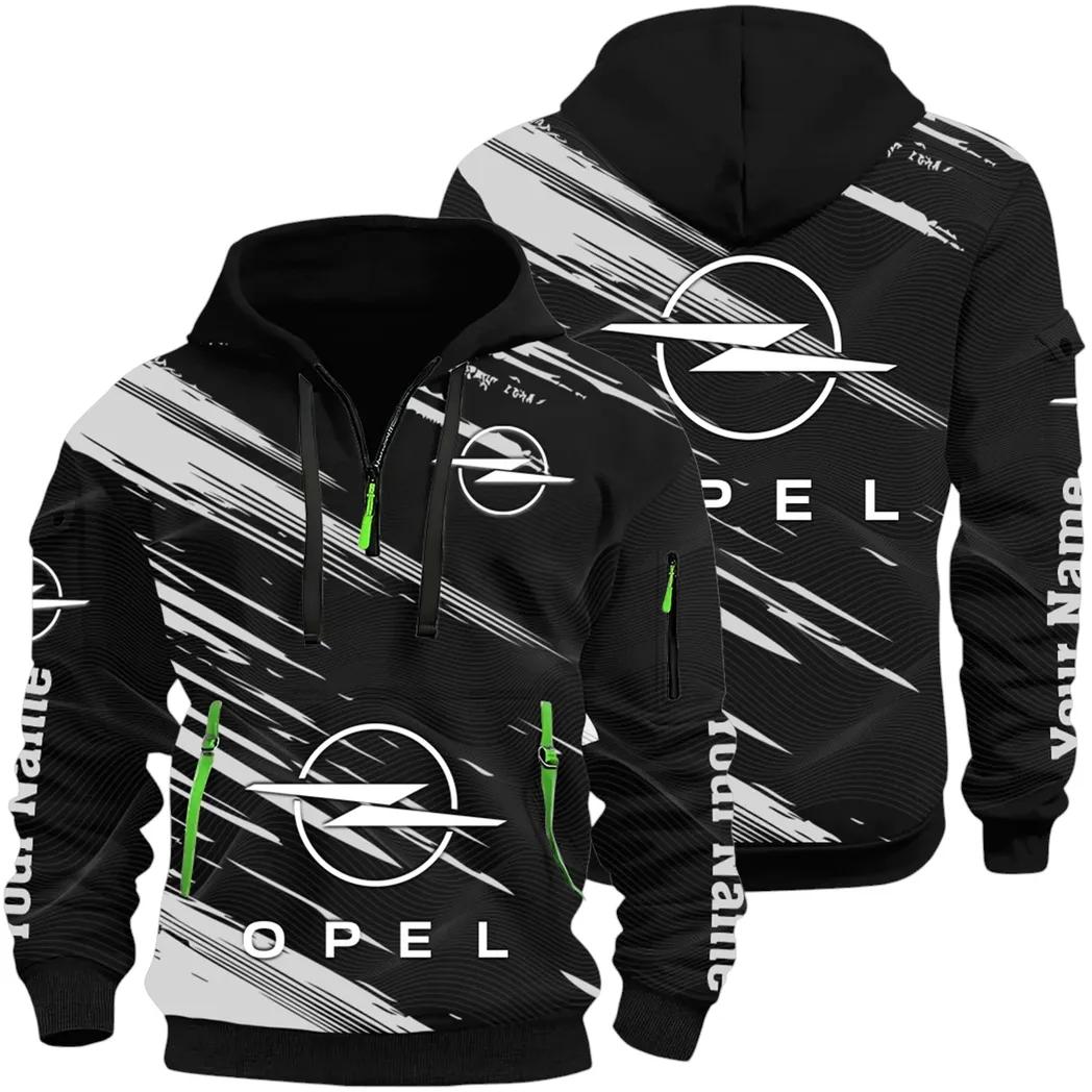 Family Vehicle Hoodie Half Zip 3D, Casual Street-Ready Hoodie CAR514 - Black