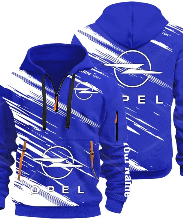 Family Vehicle Hoodie Half Zip 3D, Casual Street-Ready Hoodie CAR514 - Blue