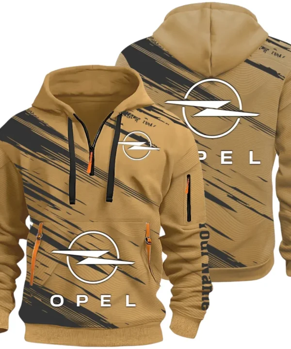 Family Vehicle Hoodie Half Zip 3D, Casual Street-Ready Hoodie CAR514 - Khaki