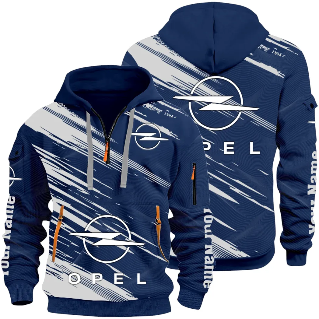 Family Vehicle Hoodie Half Zip 3D, Casual Street-Ready Hoodie CAR514 - Navy