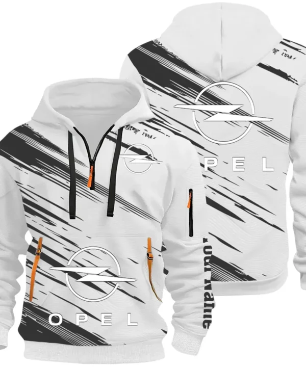 Family Vehicle Hoodie Half Zip 3D, Casual Street-Ready Hoodie CAR514 - White