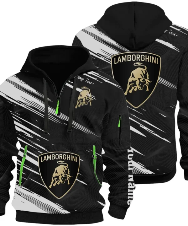 High-Performance Coupe Hoodie Half Zip 3D, Adventure-Ready Streetwear CAR514 - Black