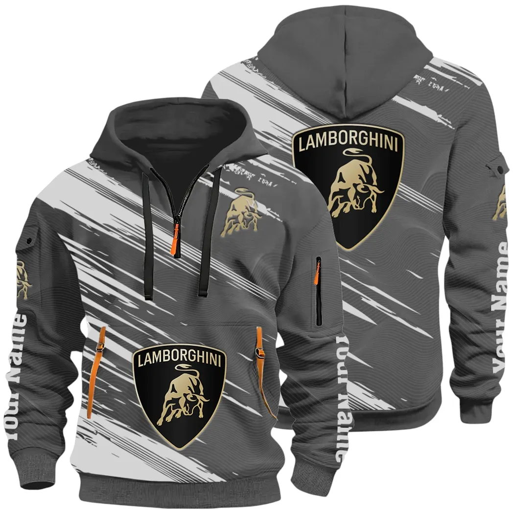 High-Performance Coupe Hoodie Half Zip 3D, Adventure-Ready Streetwear CAR514 - Dark Gray