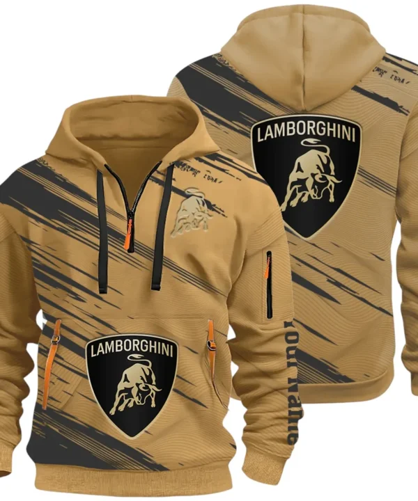 High-Performance Coupe Hoodie Half Zip 3D, Adventure-Ready Streetwear CAR514 - Khaki