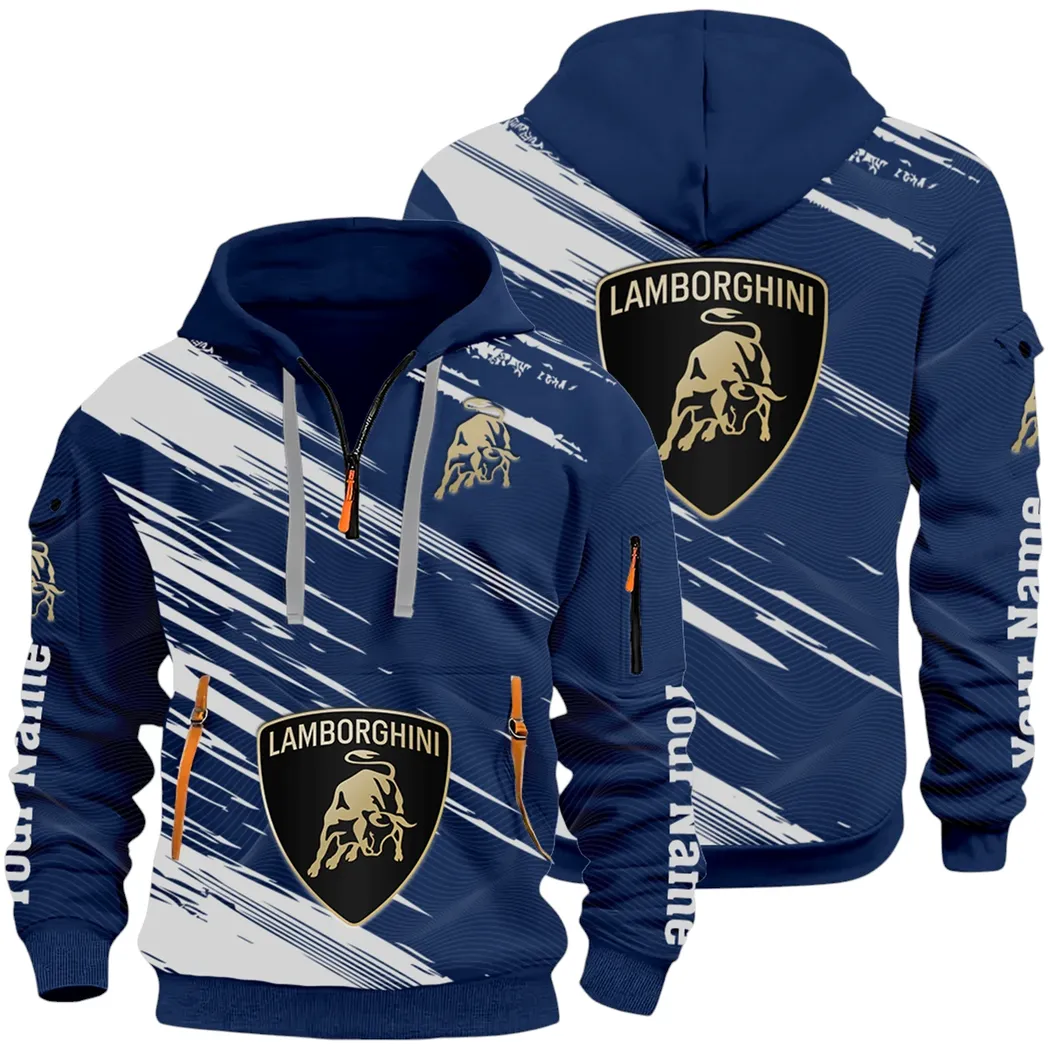High-Performance Coupe Hoodie Half Zip 3D, Adventure-Ready Streetwear CAR514 - Navy