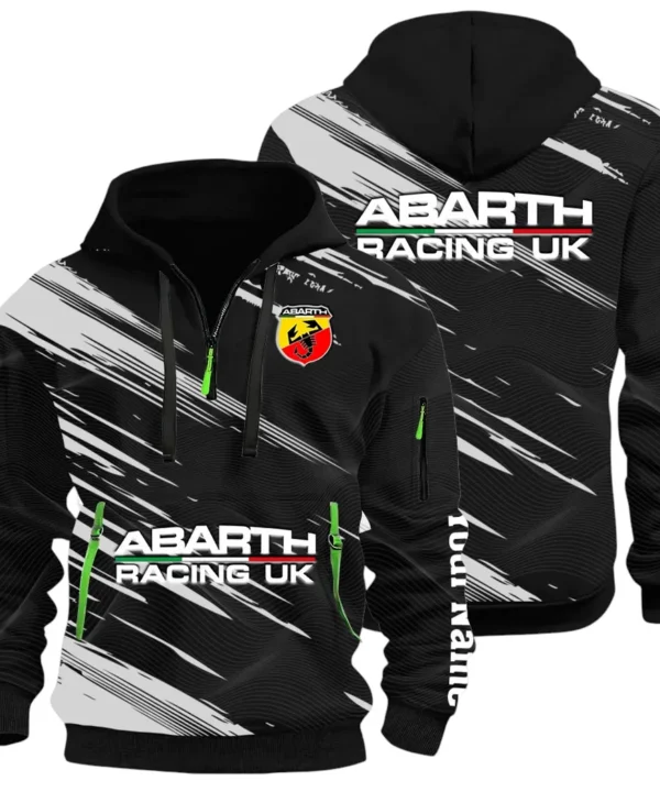 Hot Hatchback Hoodie Half Zip 3D, Sporty Urban Look Hoodie CAR514 - Black
