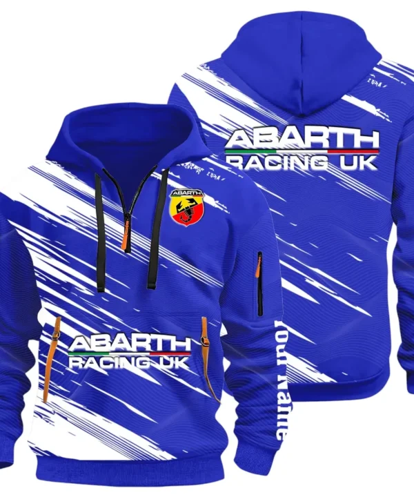 Hot Hatchback Hoodie Half Zip 3D, Sporty Urban Look Hoodie CAR514 - Blue