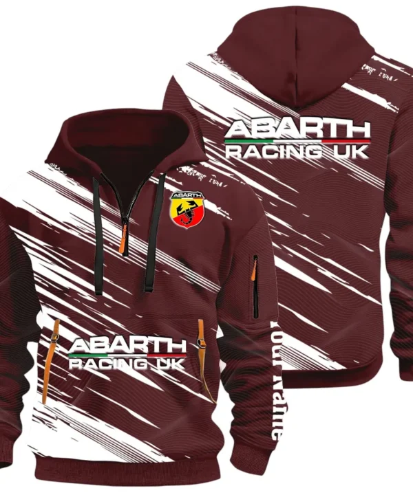 Hot Hatchback Hoodie Half Zip 3D, Sporty Urban Look Hoodie CAR514 - Dark Red
