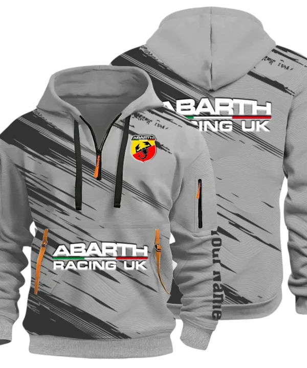 Hot Hatchback Hoodie Half Zip 3D, Sporty Urban Look Hoodie CAR514 - Gray