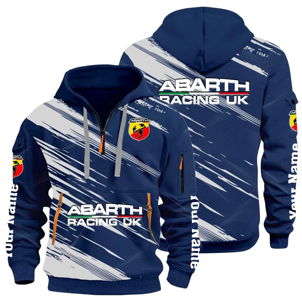Hot Hatchback Hoodie Half Zip 3D, Sporty Urban Look Hoodie CAR514 - Navy