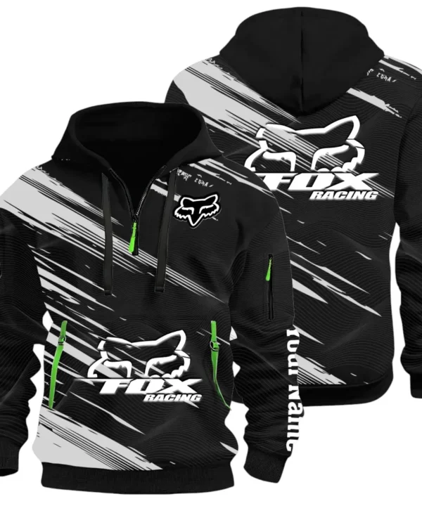 Racing Auto Hoodie Half Zip 3D, Everyday Comfortable Hoodie CAR514 - Black