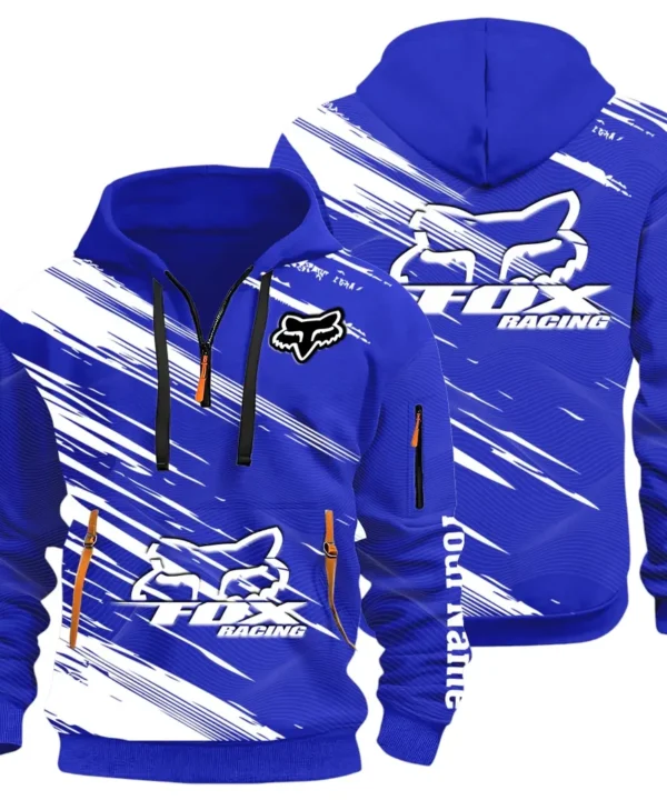 Racing Auto Hoodie Half Zip 3D, Everyday Comfortable Hoodie CAR514 - Blue